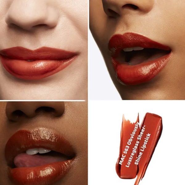 Son MAC Lustreglass Sheer Shine Lipstick 563 Obviously - Hình ảnh 4
