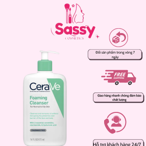 Sữa Rửa Mặt CeraVe Sạch Sâu Cho Da Thường Đến Da Dầu 473ml