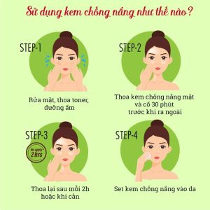 cách sử dụng kem chống nắng
